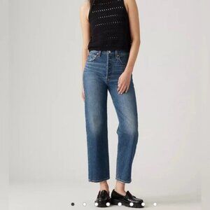 Levi’s Ribcage Straight Ankle Jeans | Medium Wash | Sz 25 | EUC